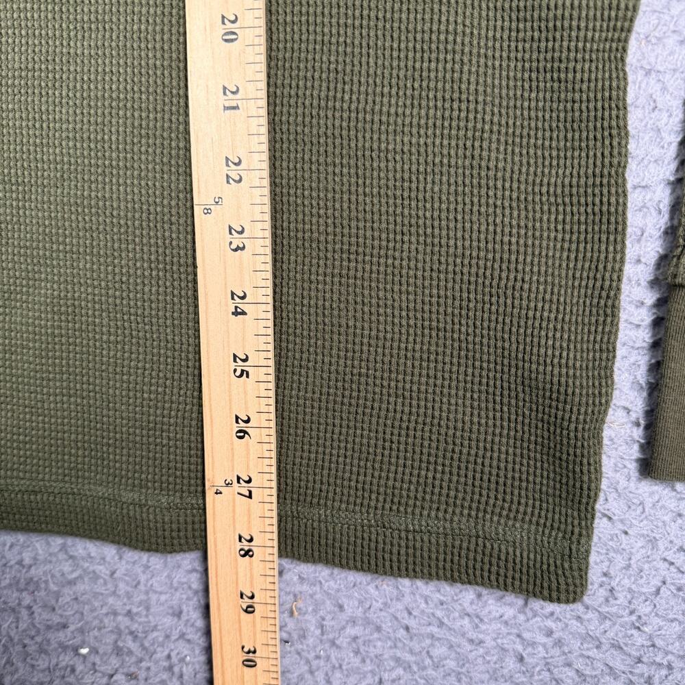 Polo Ralph Lauren Waffle Knit Long Sleeve T-Shirt Mens XL Green Thermal Pony - Picture 7 of 9